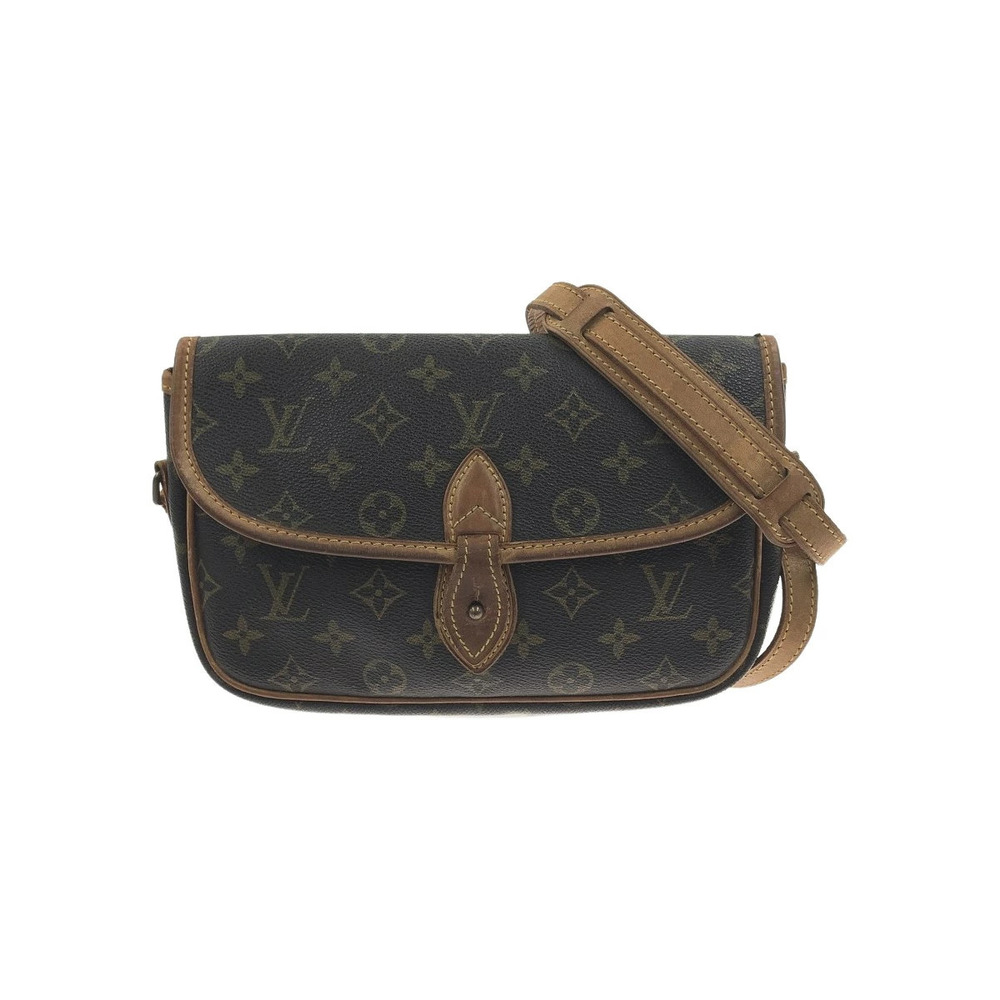 Louis Vuitton Monogram Gibeciere Shoulder Bag Brown